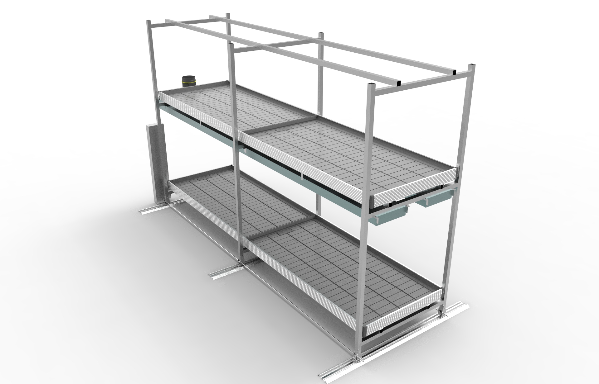 Commercial vertical farming indoor planting mobile hydroponic grow rack