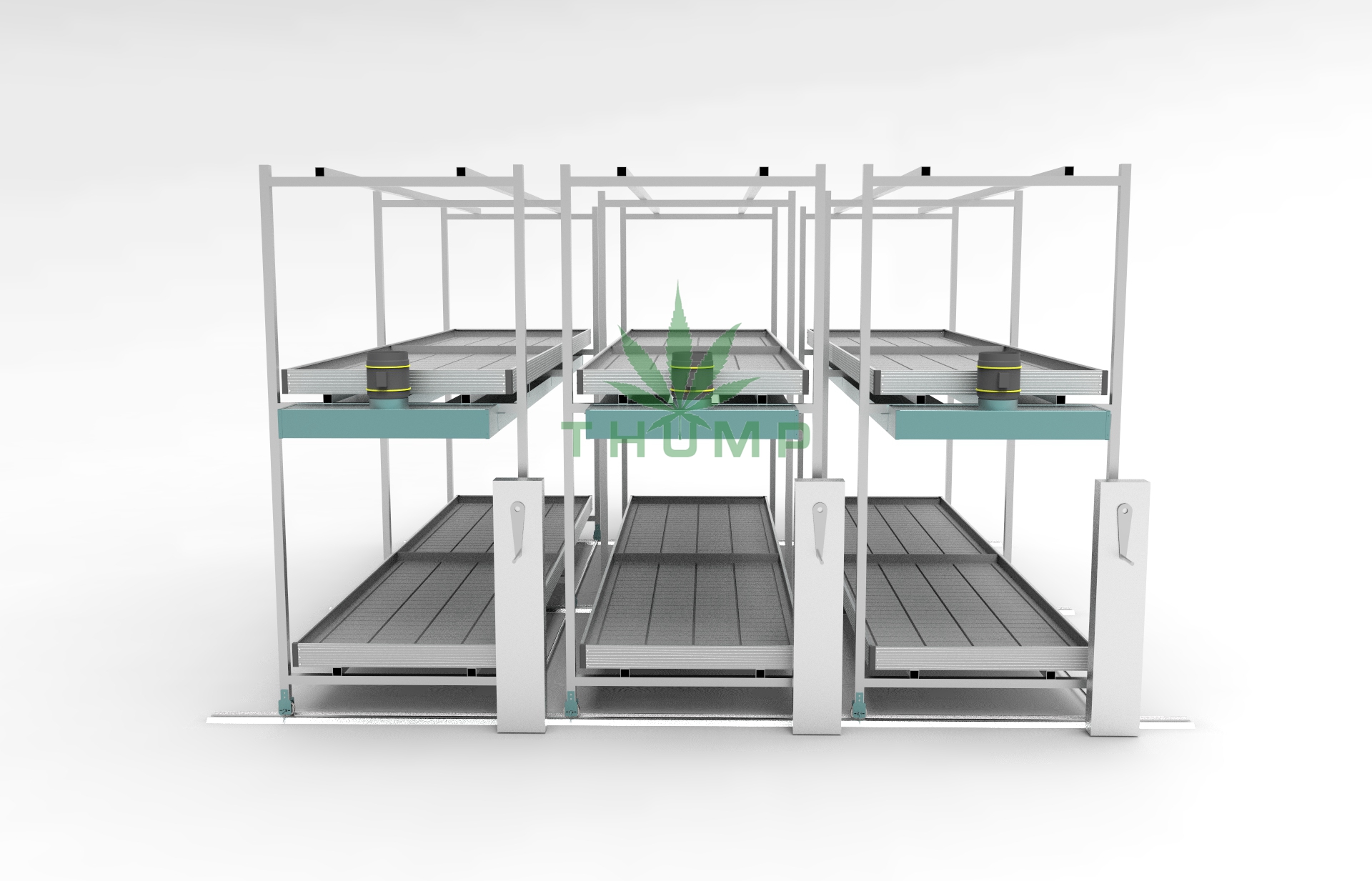 Multilayer Hydroponic Mobile Grow Rack System_Thump Agri and Horti Tech ...