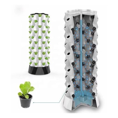 Vertical Aeroponics Tower Garden Growing Systems KitThump Manufacturer